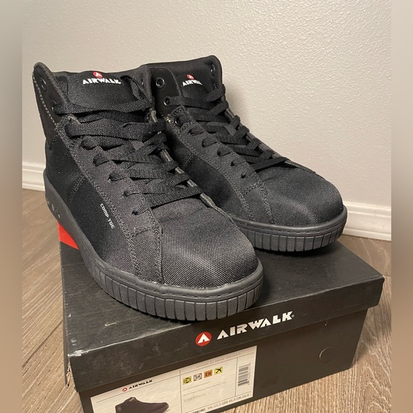 Airwalk Mens Deuce Mid Composite Toe Safety Shoe - Black 12 Extra wide - Picture 4 of 5